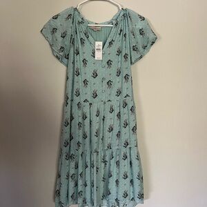 LOFT light blue dress with floral design